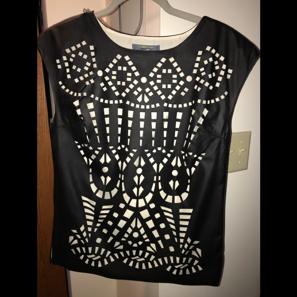 Catherine Malandrino pleather top